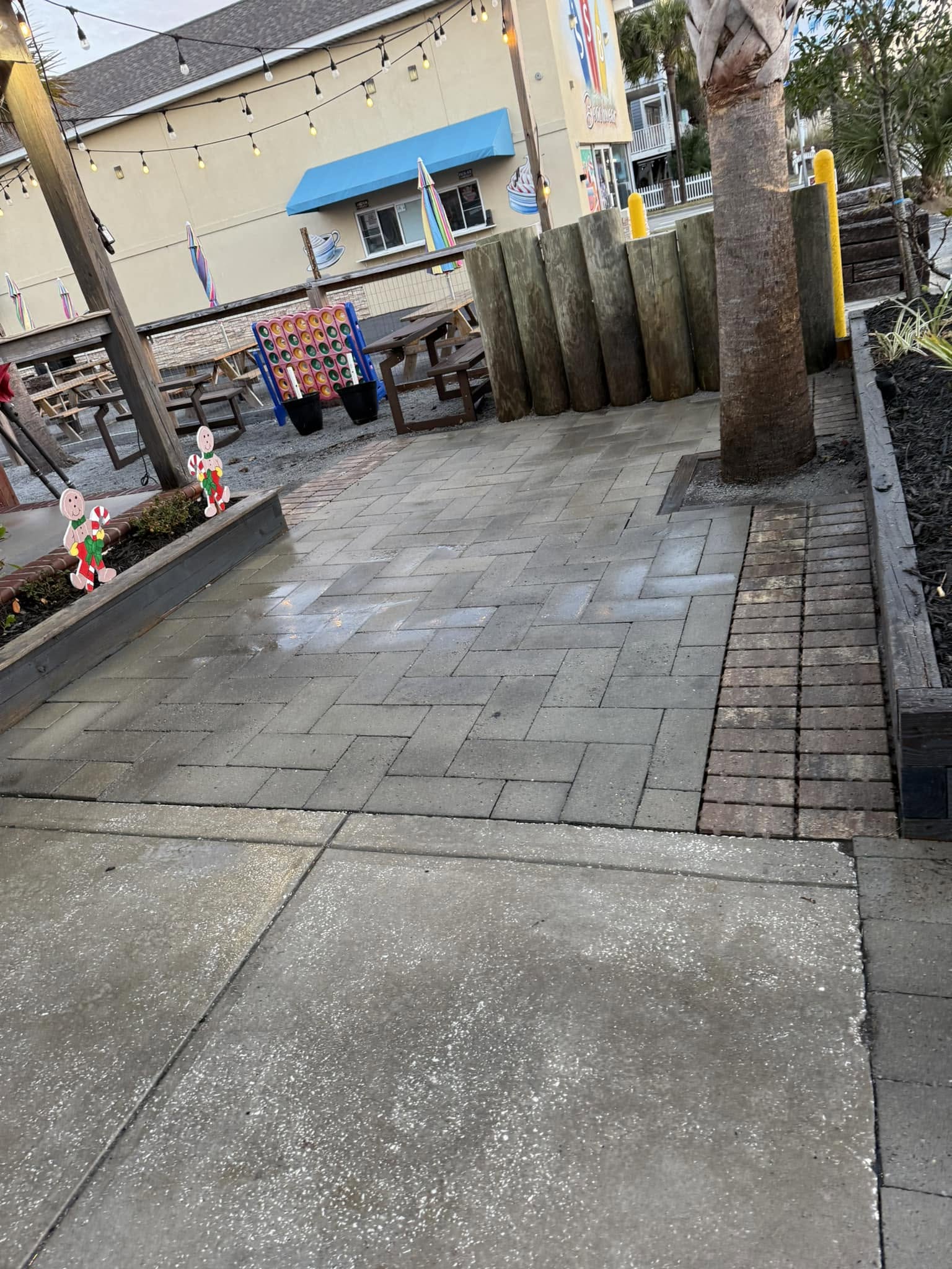 Restored paver patio